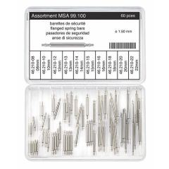 ASSORTIMENTO DI ANSE DI SICUREZZA IN ARGENTONE D.1,5mm 60PZ