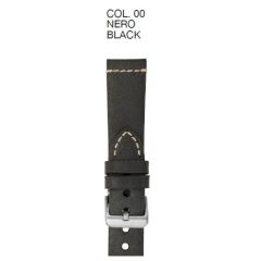 CINTURINO IN PELLE VINTAGE - TRANCIATO NERO