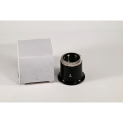 MONOCOLO DI PLASTICA CON GHIERA ALLUMINIO, 2.5x, diam. 21mm